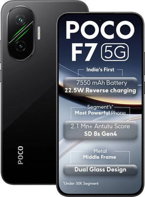 POCO F7 5G (Black, 256 GB 12 GB ) NFC 6.83