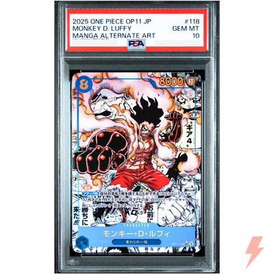 PSA 10 Monkey D. Luffy (Manga Alt Art) OP11-118 SEC - ONE PIECE