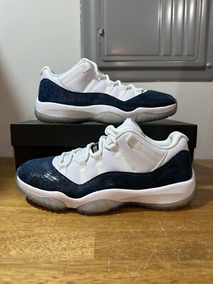 Size 7 - Jordan 11 Retro Low Snakeskin 2019 Blue White Leather