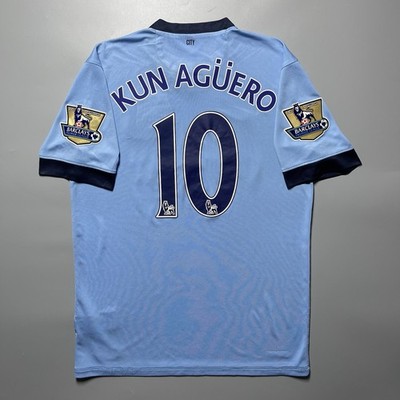 MAN CITY NIKE 2014/2015 FOOTBALL HOME JERSEY #10 AGUERO SIZE “L