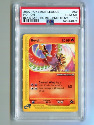 PSA 10 GEM MINT Ho-oh Wizards Black Star Promo #52 Pokemon Card | eBay