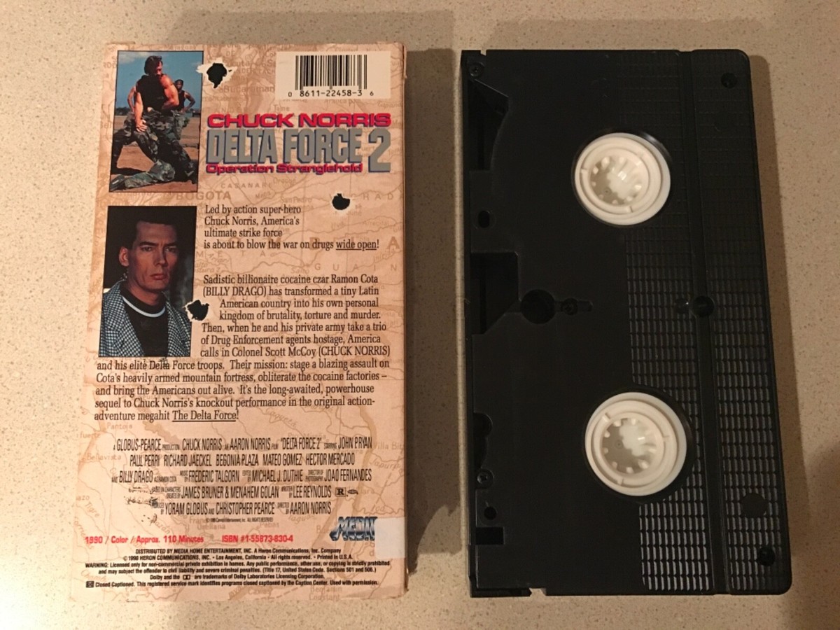 Delta Force 2 Operation Stranglehold (VHS, 1990) Chuck Norris