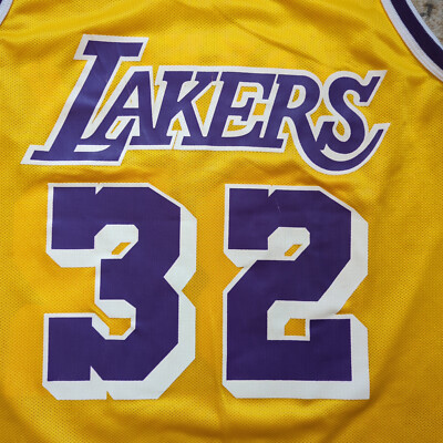 Champion Magic Johnson Los Angeles Lakers #32 Yellow Basketball