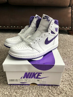 Jordan 1 Retro High OG Metallic Court Purple CD0461-151 Size 5W
