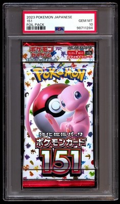PSA 10 Gem Mint Japanese 151 Foil Booster Pack 2023 Scarlet Violet