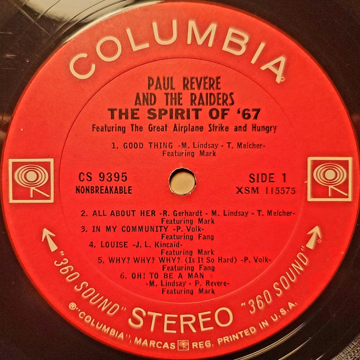 PAUL REVERE AND THE RAIDERS The Spirit Of '67 Lp 1966 US Press