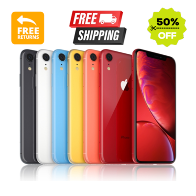 Apple iPhone XR 64GB Unlocked - Black, Red, White, Fair Condition