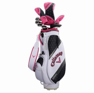 CALLAWAY SOLAIRE Ladies' Pink Golf Club 8 pc Set with Caddy Bag