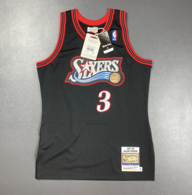 100% Authentic Allen Iverson Mitchell Ness 97 98 Sixers Jersey