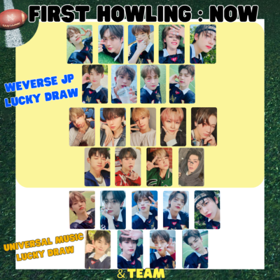 &TEAM First Howling : NOW 1st ALBUM Lucky draw andteam photo card