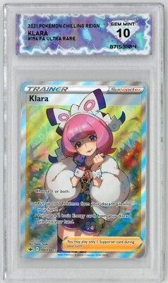2021 Pokémon Chilling Reign KLARA #194/198 Ultra Rare 💎 DSG 10