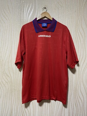 UMBRO 90s FOOTBALL SHIRT SOCCER JERSEY szXL MEN RED | eBay