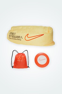 NIKE PICNIC SET ORANGE Frisbee Air Sofa Sticker Limited Japan New