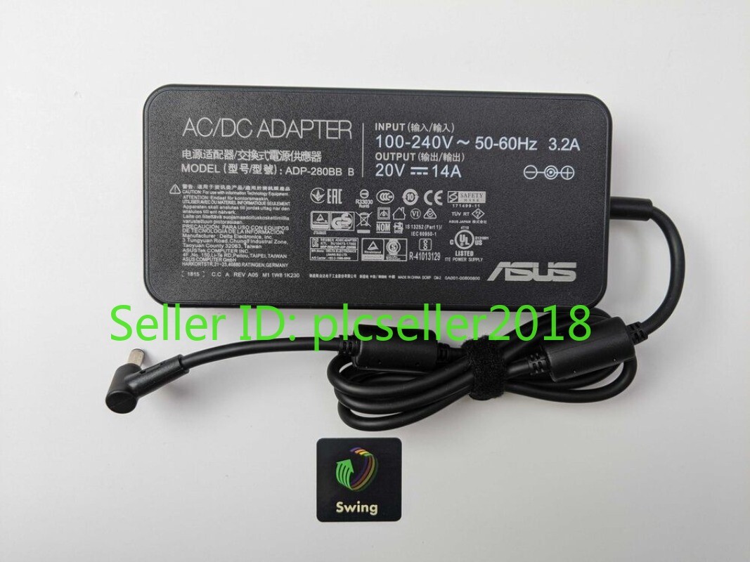 NEW ASUS AC Adapter Charger ADP-280BB B 280W 20V+ Power Cord | eBay