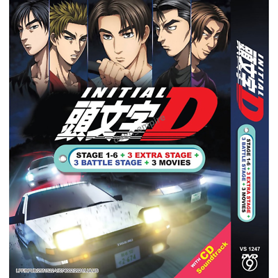 DVD Anime Initial D Season 1-6 Complete Series Collection Box Set
