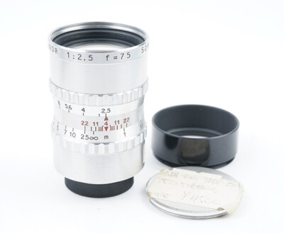 EX SOM BERTHIOT TELE-CINOR 75mm f/2.5 Cine Lens w/Caps+Hood | eBay