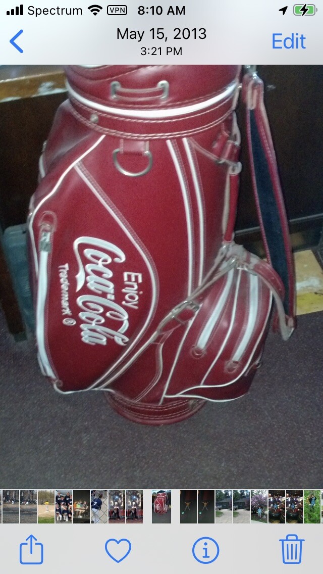 1992 Miller Coca-Cola Golf bag with the original towel included