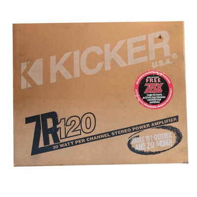 Kicker ZR120 Amplifier 2 Channels 360 Watt With ZRX Made In USA