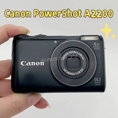 🖤Canon PowerShot A2200 HD 14.1 MP BLACK Digital Camera 4x optical