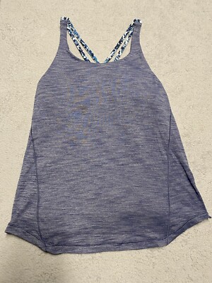Lululemon Tank Top Womens Size 4 Blue Moment To Movement 2 In 1