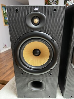 B&W Bowers & Wilkins DM602 Home Theater Bookshelf Speakers Black