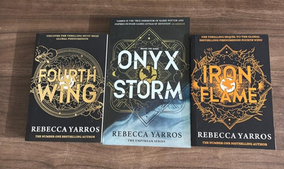 Onyx Storm + Iron Flame + Fourth wing by Rebecca Yarros Paperback