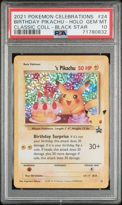 2021 POKEMON CELEBRATIONS #24 BIRTHDAY PIKACHU -CLASSIC COLL