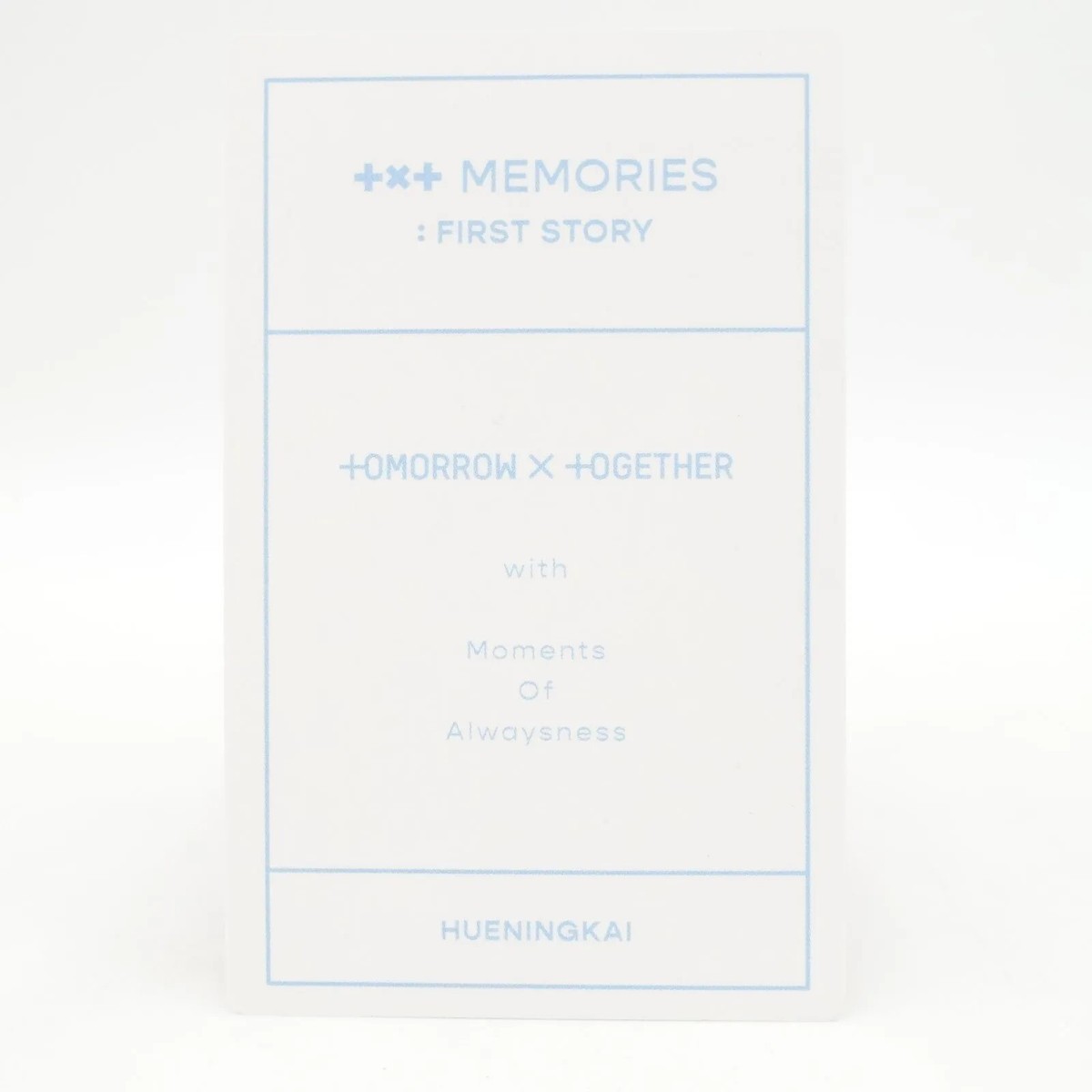 TXT Memories : FIRST STORY HUENINGKAI Photo Card Photocard New