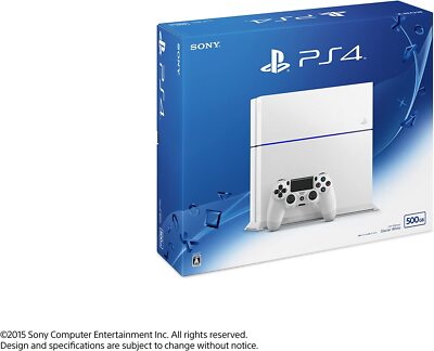 Sony PlayStation 4 Glacier White (CUH-1200AB02) 100V HDD 500GB New