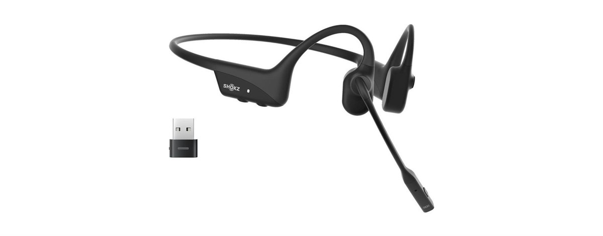 Shokz OpenComm 2 UC C110 USB-A Bluetooth Headset Black Excellent