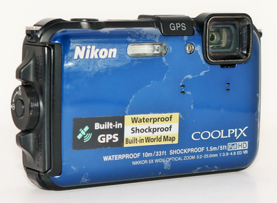 Nikon COOLPIX AW100 Blue 16MP Waterproof Shockproof GPS Digital