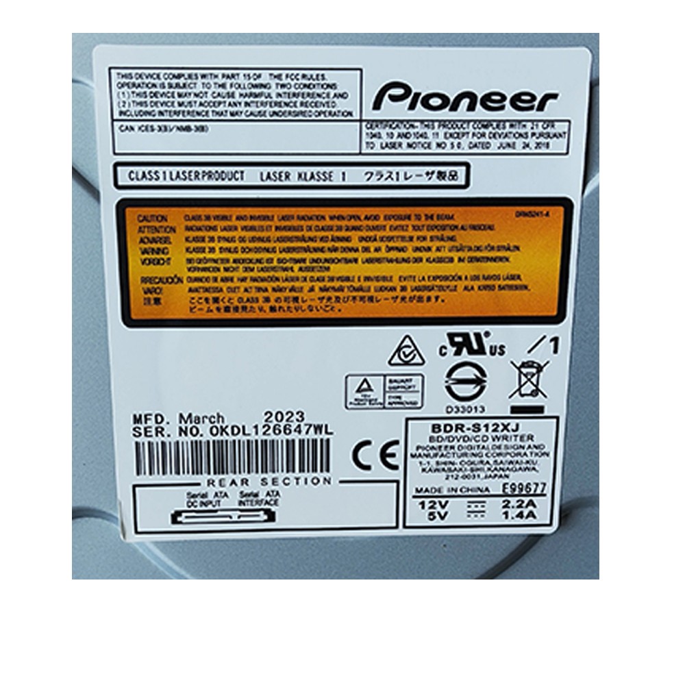 Pioneer BDR-S12J-X Built-in External Drive for sale online | eBay