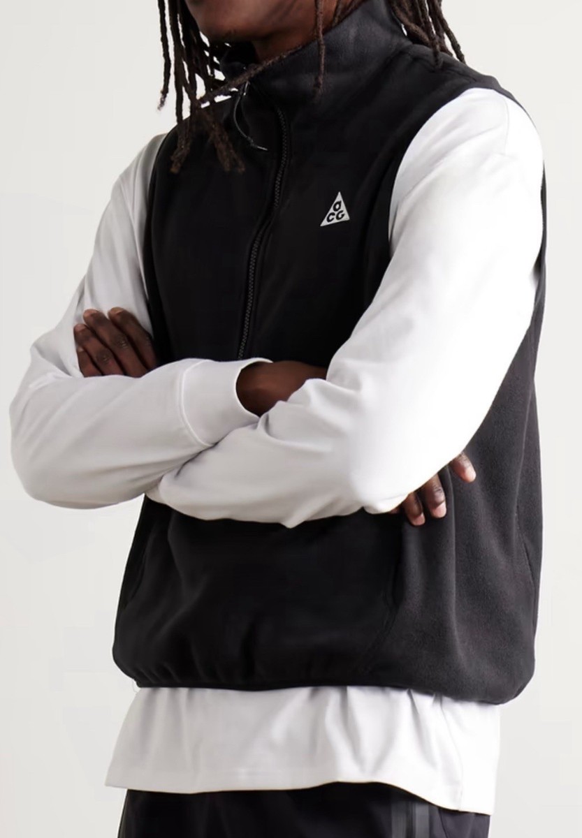 Nike Men's XL ACG Polartec 1/2 Zip Vest Wolf Tree MSRP $100 NWT