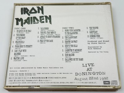 2CD] Iron Maiden Live At Donington August 22nd 1992 Japan Import