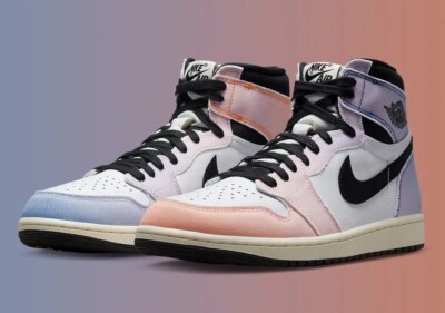 Jordan 1 Retro High OG 'Skyline' White Orange Blue DX0054-805 Mens