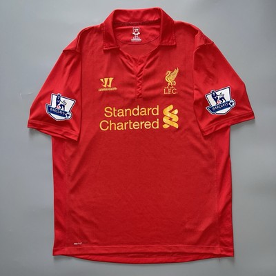 LIVERPOOL WARRIOR 2012/2013 FOOTBALL HOME JERSEY #7 SUAREZ SIZE