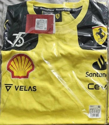T Shirt Puma Ferrari 75 anniversary Gialla Modena Monza 2022