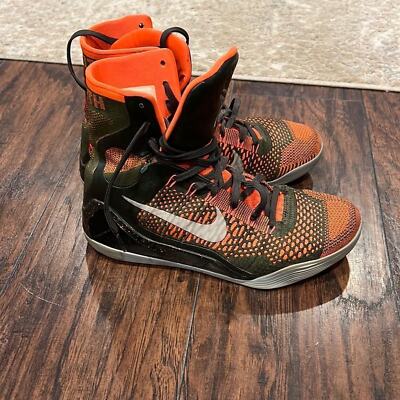 NIKE KOBE 9 ELITE STRATEGY size 10 orange & black high top