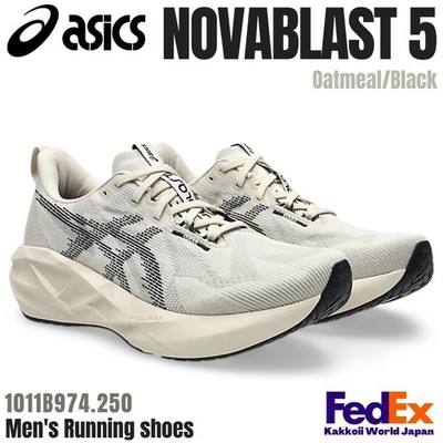 ASICS Men's Running Shoes NOVABLAST 5 Oatmeal/Black 1011B974.250
