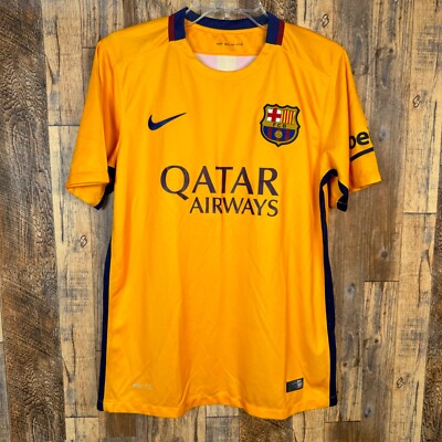 FC Barcelona 2015-16 Away Soccer Jersey Nike 575280-703 Men's Size
