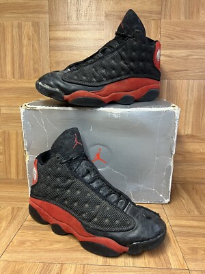 RARE🔥 Nike Air Jordan XIII 13 Bred OG 1998 Sz 10 Black Red Shoes