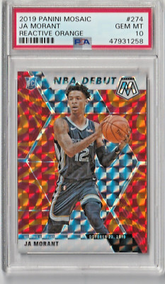 Ja Morant 2019-20 Mosaic #274 - Reactive Orange - NBA Debut ROOKIE