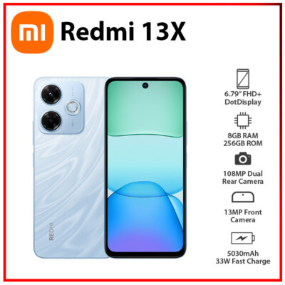 Xiaomi Redmi 13x 4G 8GB+256GB BLUE Dual SIM Unlocked Android Cell