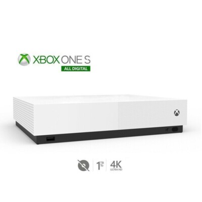 New Microsoft XBOX ONE S 1TB All-Digital Edition White System