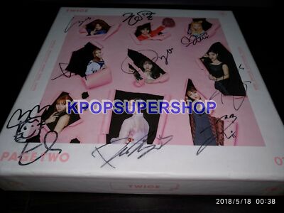 Twice 2nd Mini Album Page Two Pink Version Autographed Signed CD
