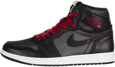 555088-060 Nike Air Jordan 1 Retro High OG Black Gym Red Satin
