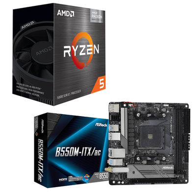 NEW AMD Ryzen 5 5600GT CPU + ASRock B550M-ITX/ac AMD AM4 Mini-ITX