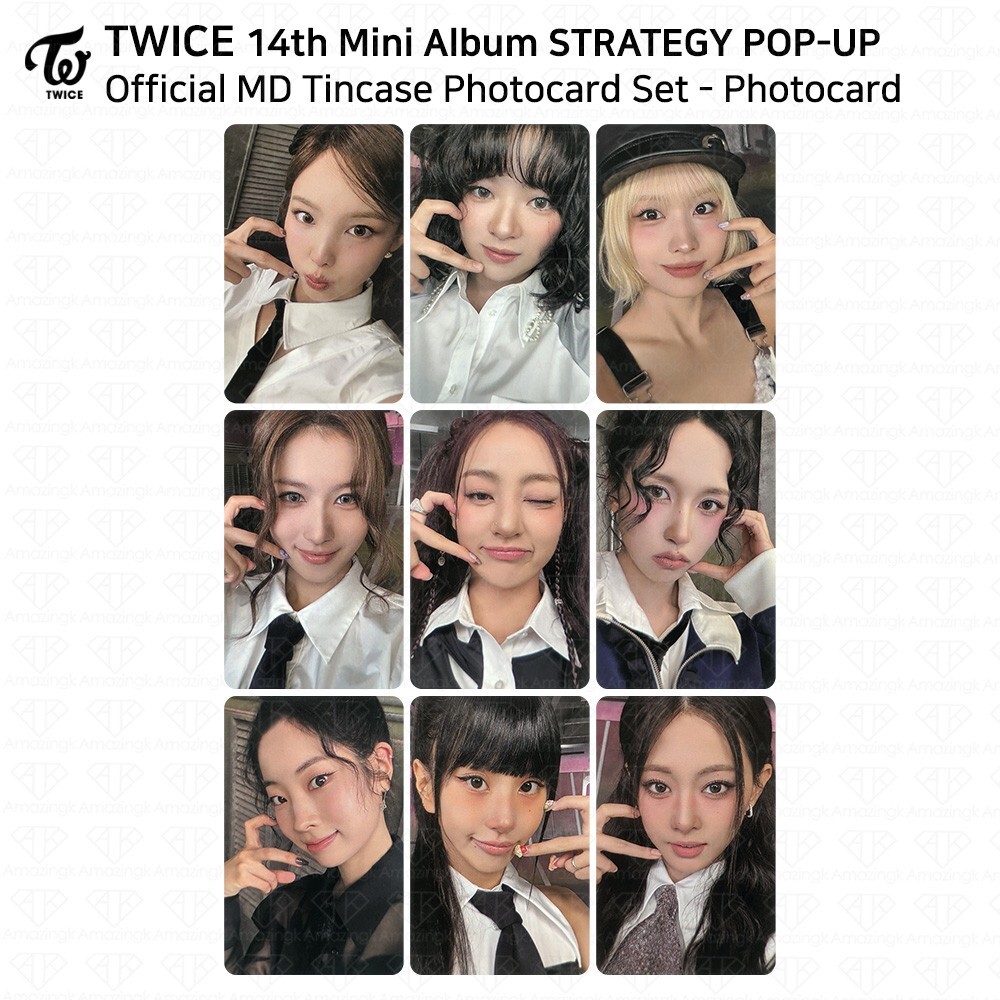 TWICE 14th Mini Album STRATEGY POP-UP Official MD Tincase