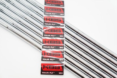 New KBS Tour FLT 120 Stiff #4-PW Iron Shaft Set Uncut .355 37.5-40