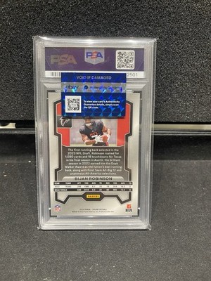 2023 Panini Prizm Bijan Robinson RC Black & Red Checker Refractor